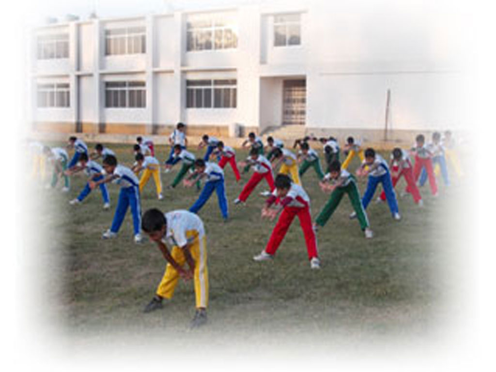 Students playing sports